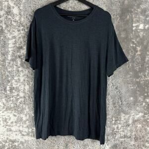 Derek Rose Size XL Casual Minimalist Preppy T Shirt Black Pullover Stretch